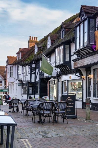 East Grinstead West Sussex December Zicht Een Zijstraat East Grinstead — Stockfoto