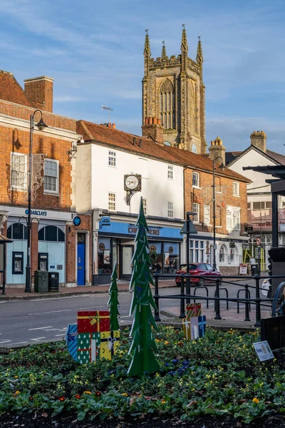 Est Grinstead Sussex Ouest Royaume Uni Décembre Vue Rue High — Photo