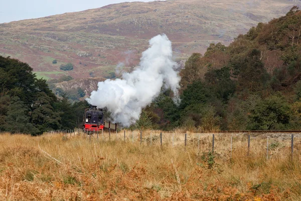 View Welsh Highland Railway Locomotive Making Smoke — Stock Photo, Image