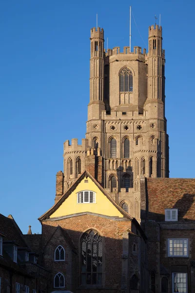 Ely Cambridgeshire November Buitenaanzicht Van Kathedraal Van Ely Ely November — Stockfoto