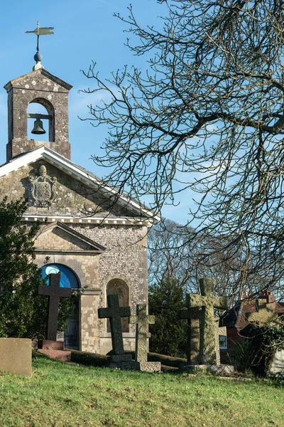 Glynde East Sussex Styczeń Widok Kościoła Marii Glynde East Sussex — Zdjęcie stockowe