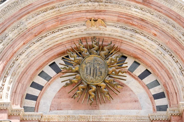 Sienna Tuscany Włochy Maj Złota Tarcza Katedrze Siennej Toskania Włochy — Zdjęcie stockowe