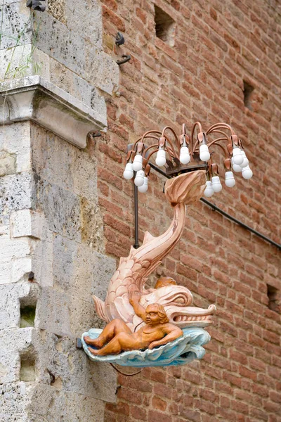Sienna Tuscany Italien Maj Utsmyckad Ljusmontering Sienna Italien Den Maj — Stockfoto