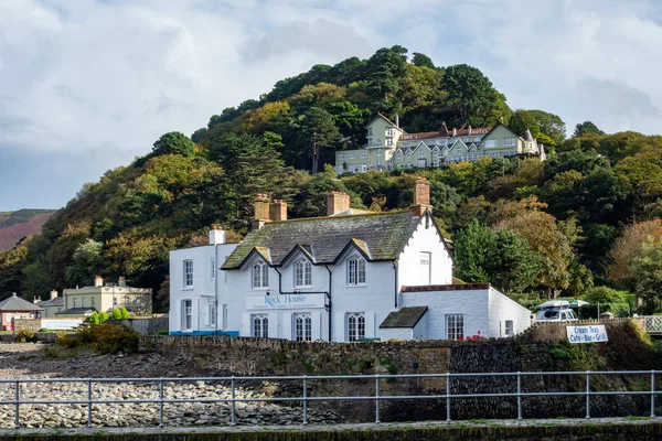 Lynmouth Devon October View Rock House Tors Hotel Lynmouth Devon — Stock Photo, Image