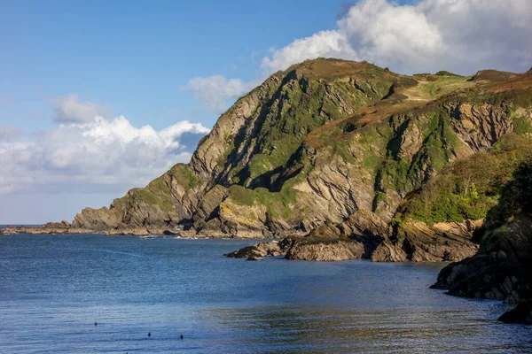 Typické Útesy Severním Pobřeží Devonu — Stock fotografie