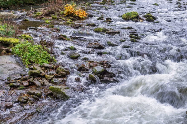Blick Auf Schnell Fließendes Wasser East Lyn River — Stockfoto