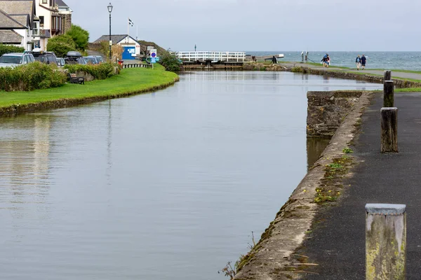 Bude Cornwall August Canal Bude Cornwall August 2013 Unidentified People — Stock Photo, Image