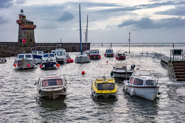 Lynmouth Devon October View Harbour Lynmouth Devon October 2013 Stock Picture