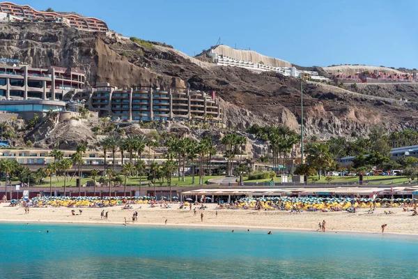 Amadores Gran Canaria Canary Islands スペイン 3月6日 2022年3月6日にグラン カナリア州のアマドーレスでビーチの眺め 未確認の人 — ストック写真