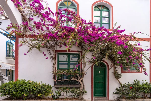 Puerto Mogan Gran Canaria Islas Canarias Marzo Una Escena Callejera — Foto de Stock