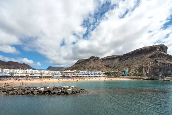 Puerto Mogan Gran Canaria Canary Island 3月7 2022年3月7日にプエルトデモガングランカナリアのビーチの景色 未確認の人 — ストック写真