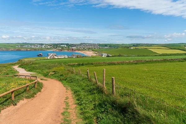 Vista Largo Ruta Costera Suroeste Hacia Thurlestone Devon — Foto de Stock