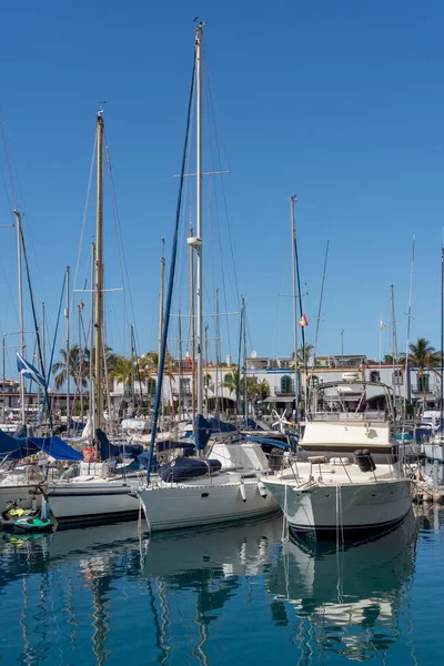 Puerto Mogan Gran Canaria Ilhas Canárias Março Vista Marina Puerto — Fotografia de Stock