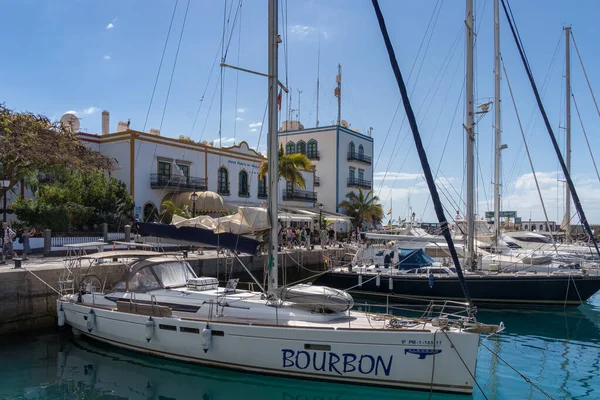 Puerto Mogan Gran Canaria Ilhas Canárias Março Vista Marina Puerto — Fotografia de Stock