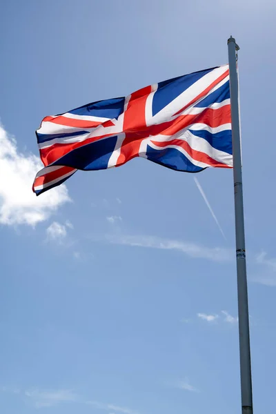 Newhaven East Sussex Czerwiec 2022 Widok Flagi Union Jack Przystani — Zdjęcie stockowe