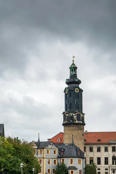Веймар Німеччина 2014 Затемнений Міський Замок Веймарській Німеччині — стокове фото
