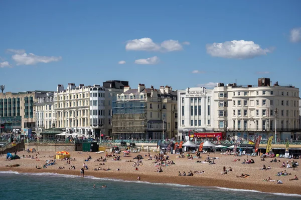 Brighton East Sussex July 2022 View Beach Brighton July 2022 — 图库照片