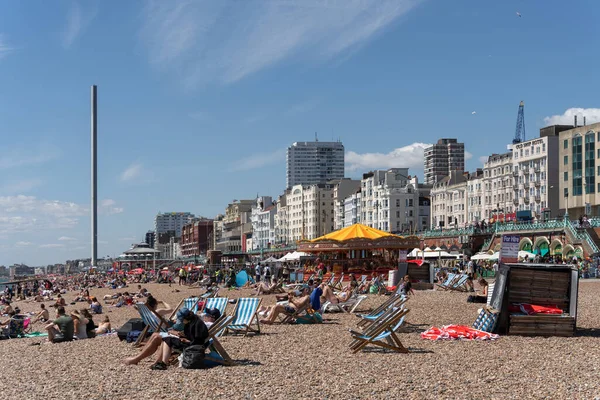 Brighton East Sussex Reino Unido Julio 2022 Vista Playa Brighton —  Fotos de Stock