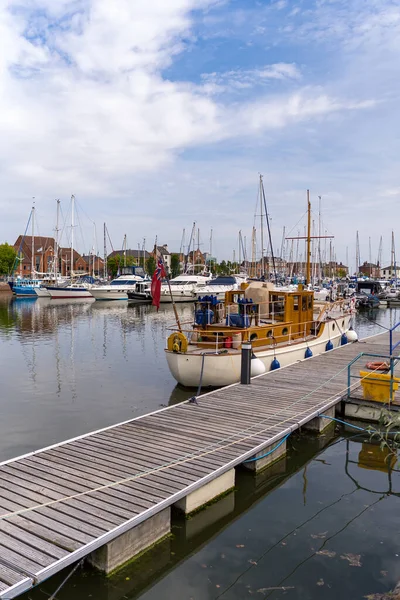 Kingston Hull Yorkshire July View Boats Maina Kingston Hull July — Zdjęcie stockowe