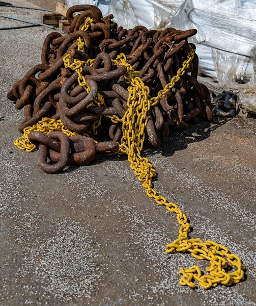 Scarborough North Yorkshire July Rusty Chain Scarborough North Yorkshire July — Photo
