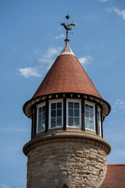 Scarborough North Yorkshire July Galleon Weathervane Building Scarborough North Yorkshire — стоковое фото