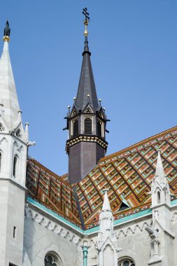 Budapest, Hungary - September 21 : Roof detail of Matthias Church in Budapest on September 21, 2014