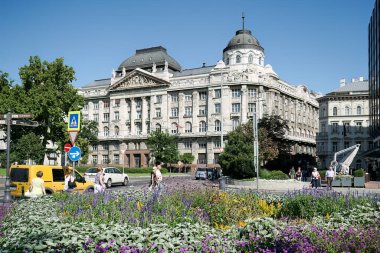 Budapest, Hungary - September 21 : Four Seasons Hotel Gresham Palace in Budapest on September 21, 2014. Unidentified people