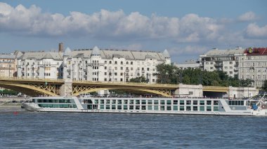 Budapest, Hungary - September 21 : River Cruise along the Danube River in Budapest on September 21, 2014. Unidentified people