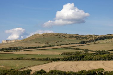 Dorset 'teki Purbeck Adası' ndaki Kimmeridge Körfezi manzarası