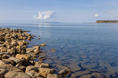 Dorset 'teki Purbeck Adası' ndaki Kimmeridge Körfezi Görünümü