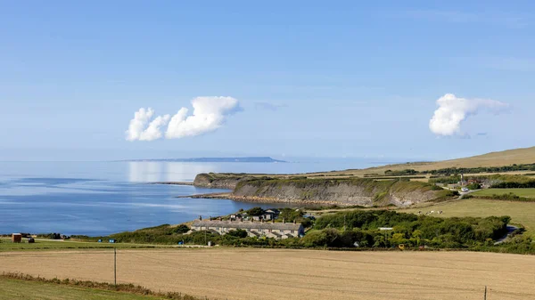 Vista Baía Kimmeridge Ilha Purbeck Dorset — Fotografia de Stock