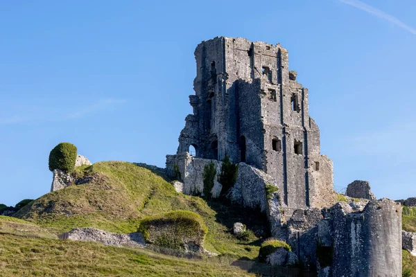 Corfe Dorset Regno Unito Settembre Veduta Delle Rovine Del Castello — Foto Stock