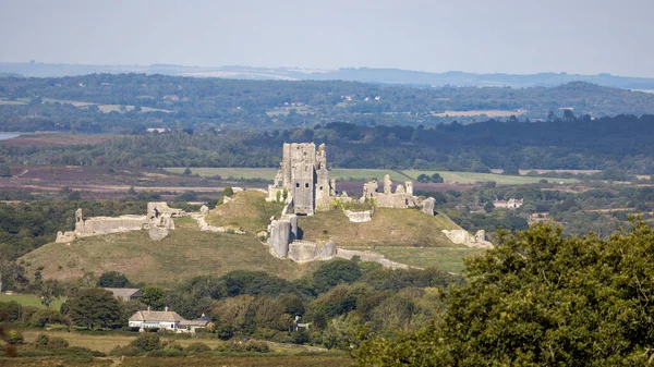 Kingston Dorset Ngiltere Eylül 2022 Dorset Teki Corfe Castle Görüntüsü — Stok fotoğraf