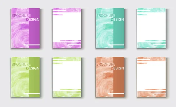 Set Von Vector Broschüren Cover Vorlagen Futuristischer Hintergrund Mit Kopierraum — Stockvektor