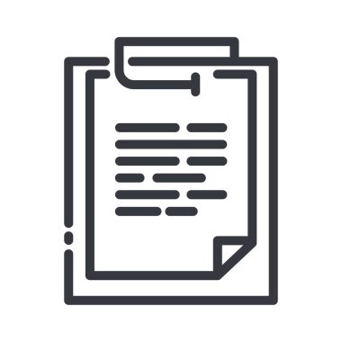 Tıbbi geçmiş kaydının siyah doğrusal tıbbi simgesi şeffaf arkaplanda izole edildi