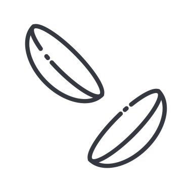 Şeffaf arkaplanda vektör göz çizgisi simgesi izole edildi.