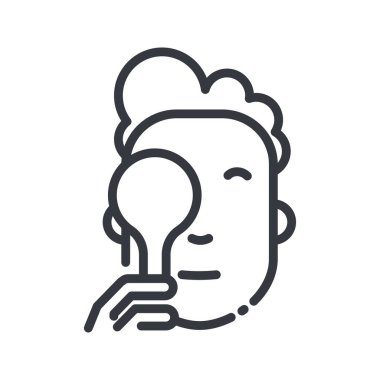 Şeffaf arkaplanda vektör göz çizgisi simgesi izole edildi.