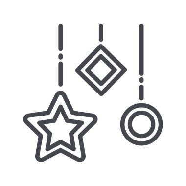 Şeffaf arkaplanda vektör çocukluk çizgisi simgesi izole edildi. Bebek karyolası tabelası