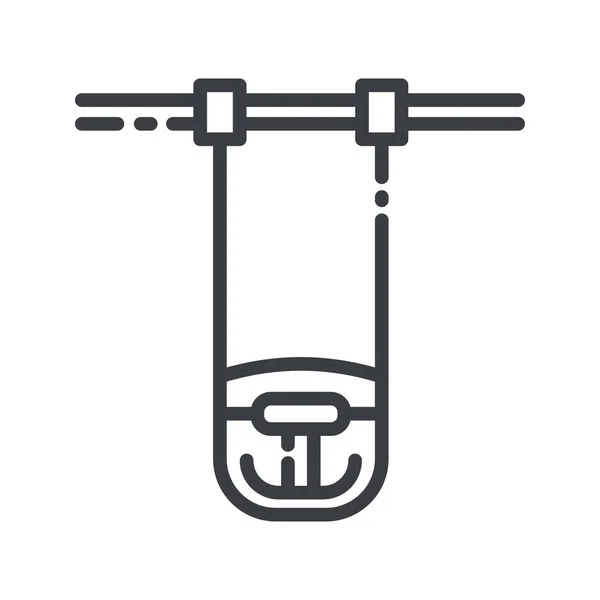 Піктограма Лінії Векторного Дитинства Ізольована Прозорому Фоні Дитяча Гойдалка Знак — стоковий вектор