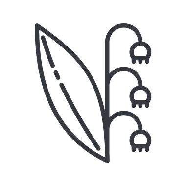 Nilüfer çiçeği çizgisi simgesi şeffaf arkaplanda izole edilsin.