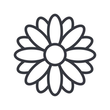 Vektör Papatya alternatif tıp çizgisi simgesi şeffaf arkaplanda izole