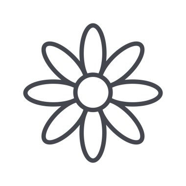 Vektör Papatya alternatif tıp çizgisi simgesi şeffaf arkaplanda izole