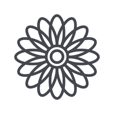 Vektör Papatya alternatif tıp çizgisi simgesi şeffaf arkaplanda izole