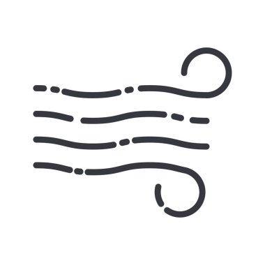 Şeffaf arkaplanda izole edilmiş bir hava tahmininin vektör satırı simgesi.