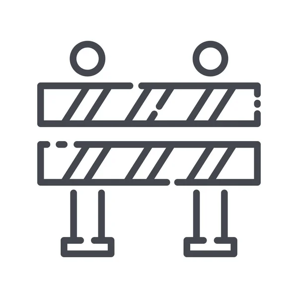Піктограма Лінії Паркану Ізольована Білому Прозорому Фоні Символ Будівництва Будівництва — стоковий вектор