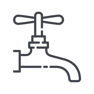 Vektör musluk hattı simgesi şeffaf arkaplanda izole edildi.