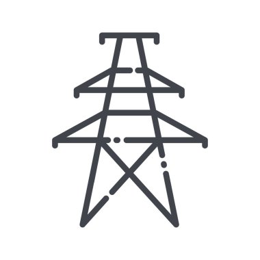 Şeffaf arkaplanda vektör namlu pilonu simgesi izole edildi. Elektrik arzı sembolü