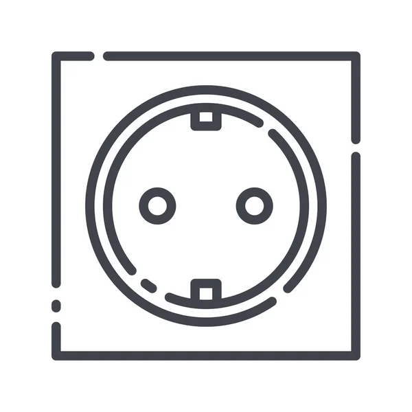 Иконка Векторной Электрической Розетки Изолирована Прозрачном Фоне Символ Питания Стоковый вектор