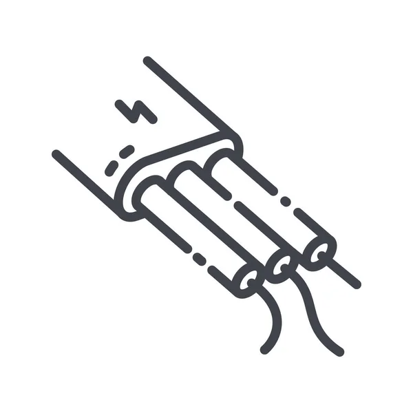 Значок Векторного Кабеля Питания Изолирован Прозрачном Фоне Символ Электроснабжения Лицензионные Стоковые Иллюстрации