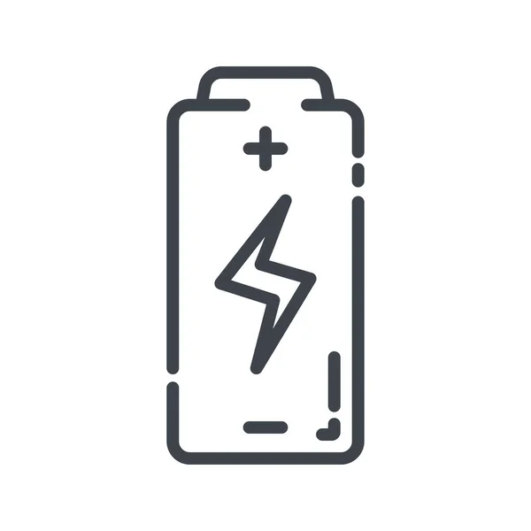 Vector Battery Line Icon Isolated Transparent Background Power Supply Symbol Royalty Free Stock Vectors